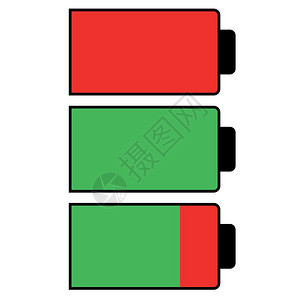电池充简单风格绿色黑图片