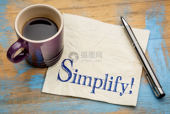 简化提醒在餐巾纸上写手加一杯咖啡图片