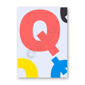 字母Q海报杂志印刷品传单图片