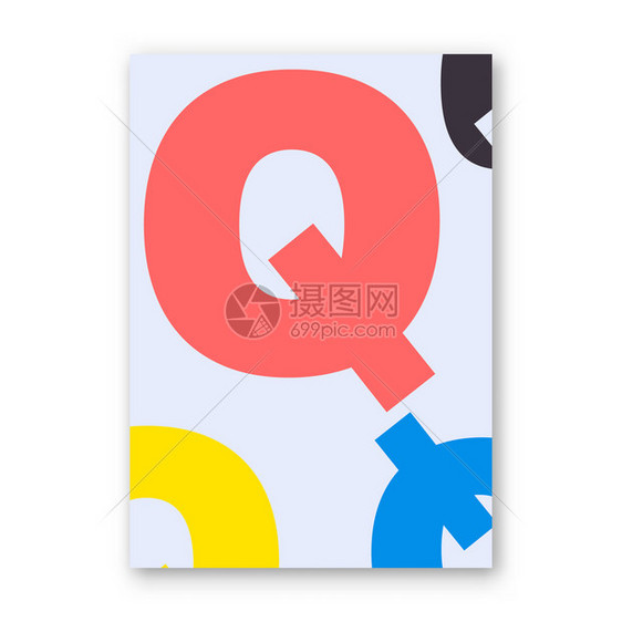 字母Q海报杂志印刷品传单图片