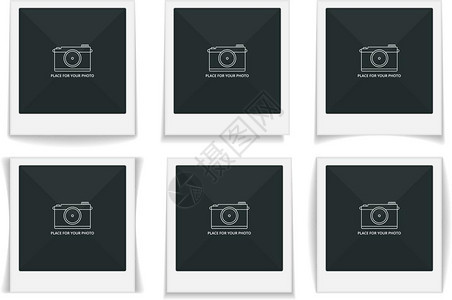 照片框架有不同的阴影矢量eps10插图图片