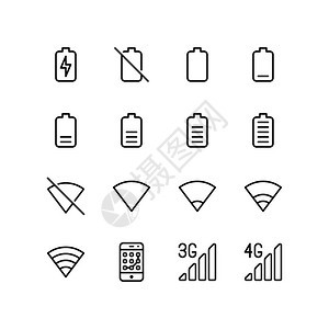 电池级和wifi信号移动概念图片