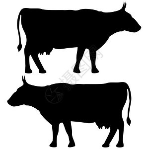 牛标图黑色填充颜集图片