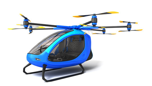 白色背景的电动乘客无人机电动乘客无人机这是一个3D模型真实生活中存在t插图图片