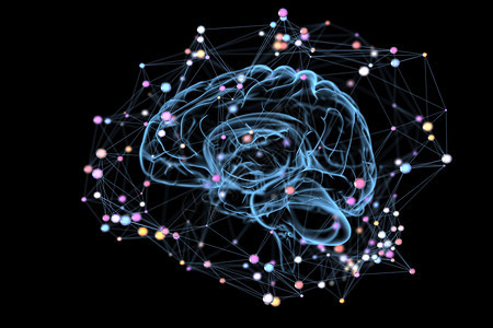 各种不同的想法说明大脑的思想过程3D插图背景图片