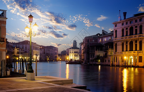 日落时大运河意利威尼斯图片