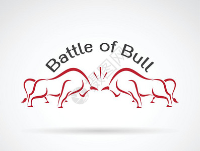 西班牙商业白色背景的斗牛矢量图像logo符号插画