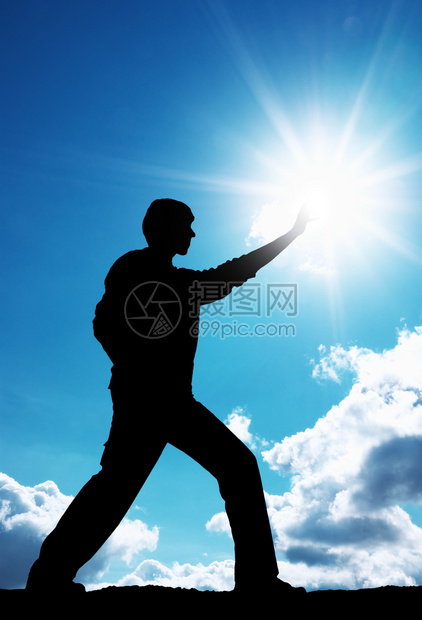 人类触碰太阳概念设计图片