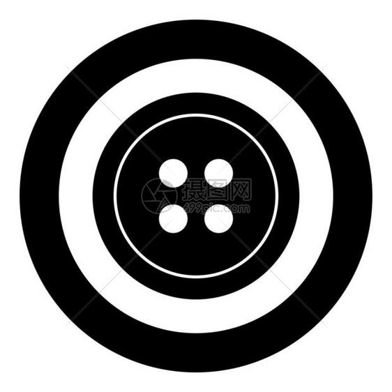黑色圆圈纽扣矢量设计元素图片