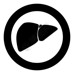 黑色圆圈肝脏矢量设计元素图片