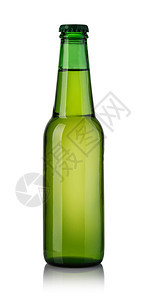 一瓶啤酒白色背景的啤酒图片
