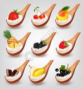 水果和酸奶图片