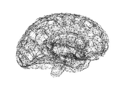 白背景的人类大脑以工文体形式出现白背景的人类大脑以工技术概念智能的形式出现3d插图白背景的人类大脑以工技术概念智能的形式出现插图图片