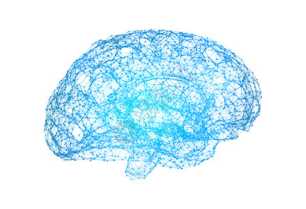 白背景的人类大脑以工文体形式出现白背景的人类大脑以工技术概念智能的形式出现3d插图白背景的人类大脑以工技术概念智能的形式出现插图图片