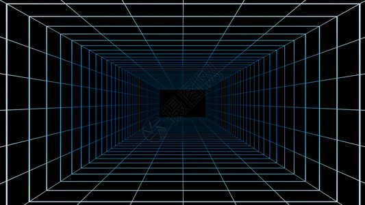 虚拟网络空间现实室黑背景3ddidustra虚拟网络空间现实室3d插图虚拟网络空间现实室3d插图图片