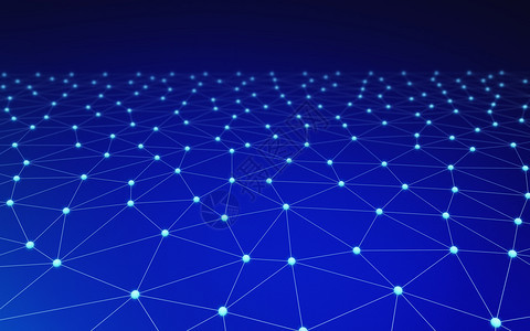 蓝网连接线的未来背景技术网络连接线的未来背景技术概念的未来背景3个抽象插图图片
