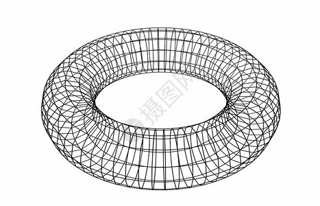 抽象几何形状白柱上孤立的无线框架对象抽几何形状白柱上孤立的无线框架对象白色背景上孤立的无线框架对象图鲁斯3d插图抽象几何形状图鲁背景图片