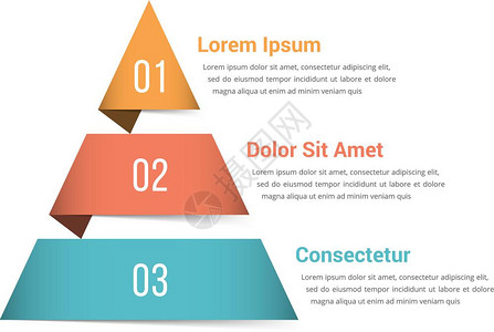 金字塔成像图含有三个元素的金字塔成像模版矢量eps10插图图片