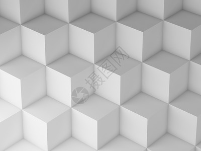 白色立方体模式3d化成插图图片