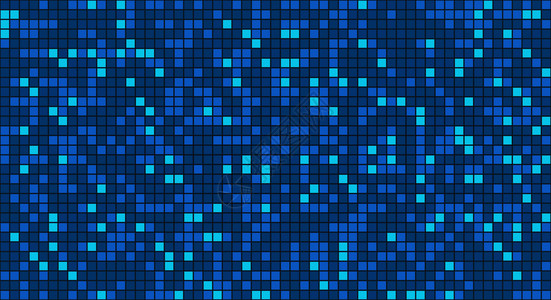 蓝色马赛克砖块无缝图案背景蓝色马赛克砖块在技术概念中无缝图案背景3d插图图片