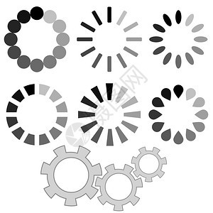 加载灰色图标加载白色背景上孤立的灰色图标加载灰色图标图片