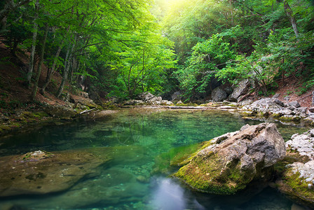 山林深处的河自然构成山下深处的河图片