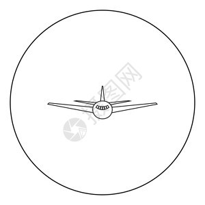 圆圈中的飞机矢量设计图标图片
