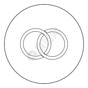 圆圈中的指环矢量设计图标图片