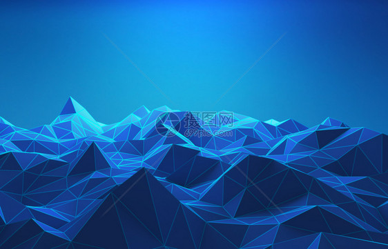 山区在技术概念中的网络框架SciFi数据futuriSciFi数据未来背景3d插图d山区在技术概念中的网络框架3d插图图片