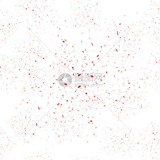 红无缝模式一组粒子在白背景上孤立的图片