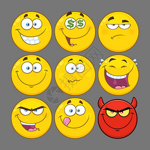 有趣的黄色卡通脸表情包图片