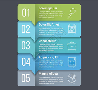 五步人口图表包含五个步骤或选项工作流程图矢量eps10插图的表模板图片
