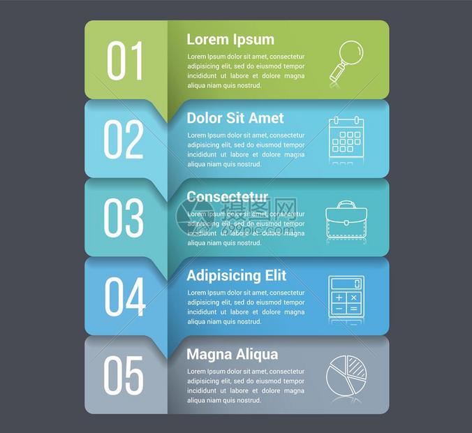 五步人口图表包含五个步骤或选项工作流程图矢量eps10插图的表模板图片