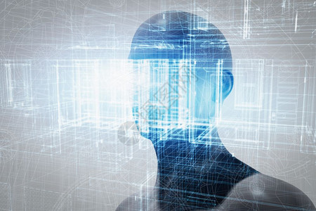 虚拟现实预测人类和概念网络空间智能人工现代技术的未来科学人工智能图片