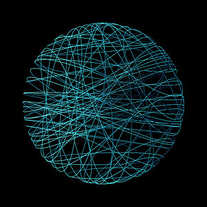 3d抽象形状图解在脱离黑色背景的技术概念中在蓝色网络连接线技术概念中带有蓝色网络连接线的数字领域图片