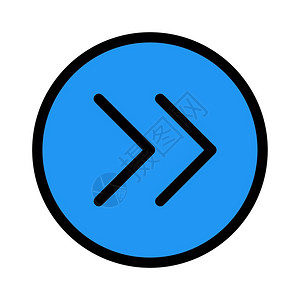 圆地快速前进按钮插画