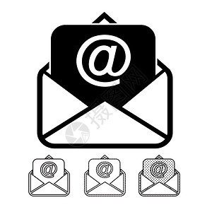 163邮箱电子邮件和图标矢量背景