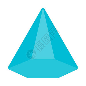 对称六边形多锥体插画