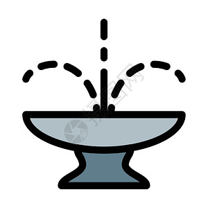 喷水插画_喷水卡通_喷水插图_手绘_板绘_摄图网