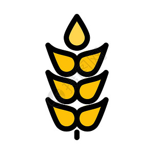 绿色粮食丰富的谷物插画