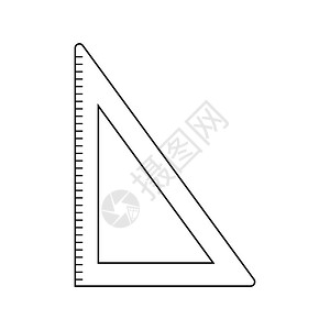 三角图标细线设计矢量插图图片