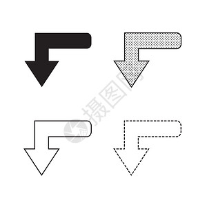 很久很久以前箭头图标矢量背景