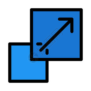 拓宽缩放工具按钮插画