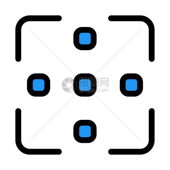 白色背景汽车相机焦矢量图图片