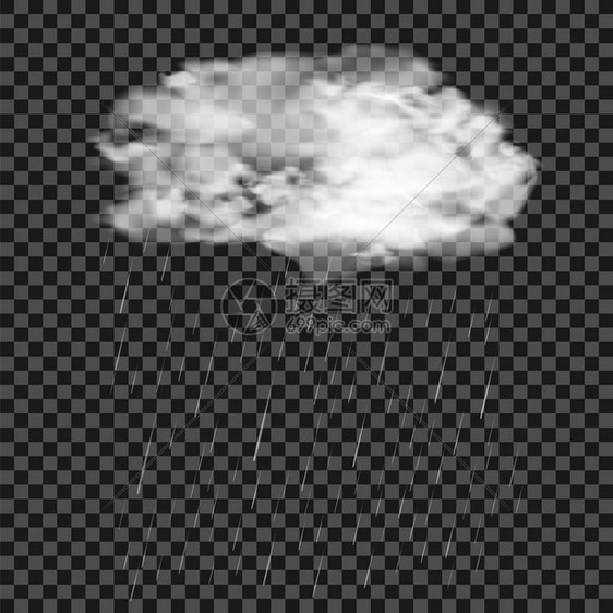灰色检查背景上的雨滴模式图片