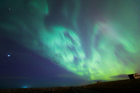 冰岛KeflavikReykjavik地区北光极图片