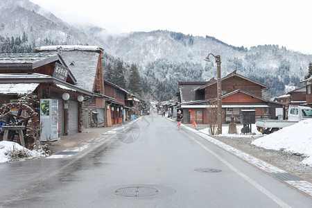 2016年月日本白川果冬季世界遗产白川果图片