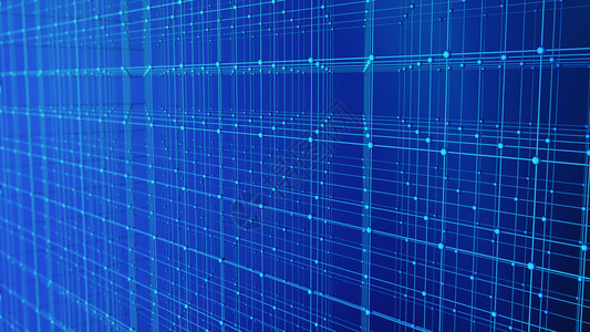 数字据和网络连接三角线和蓝色背景技术概念领域3D抽象图解图片