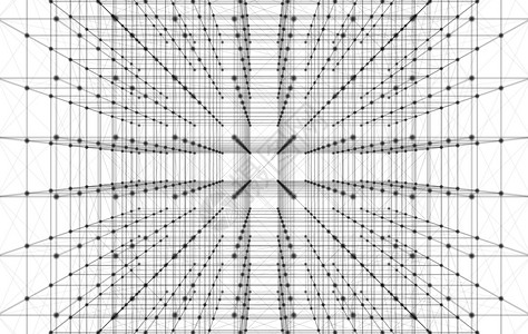 数字据和网络连接三角线和白背景技术概念领域3D抽象图解图片