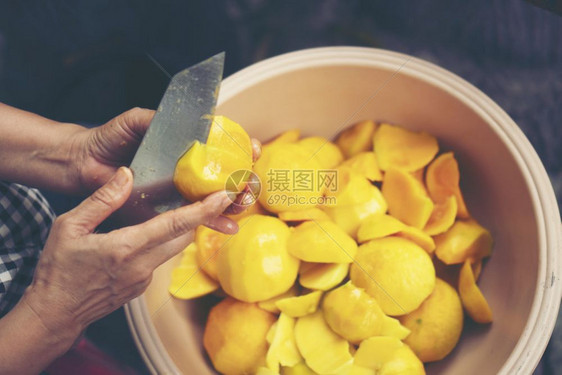 加工后煮熟的泰国芒果图片